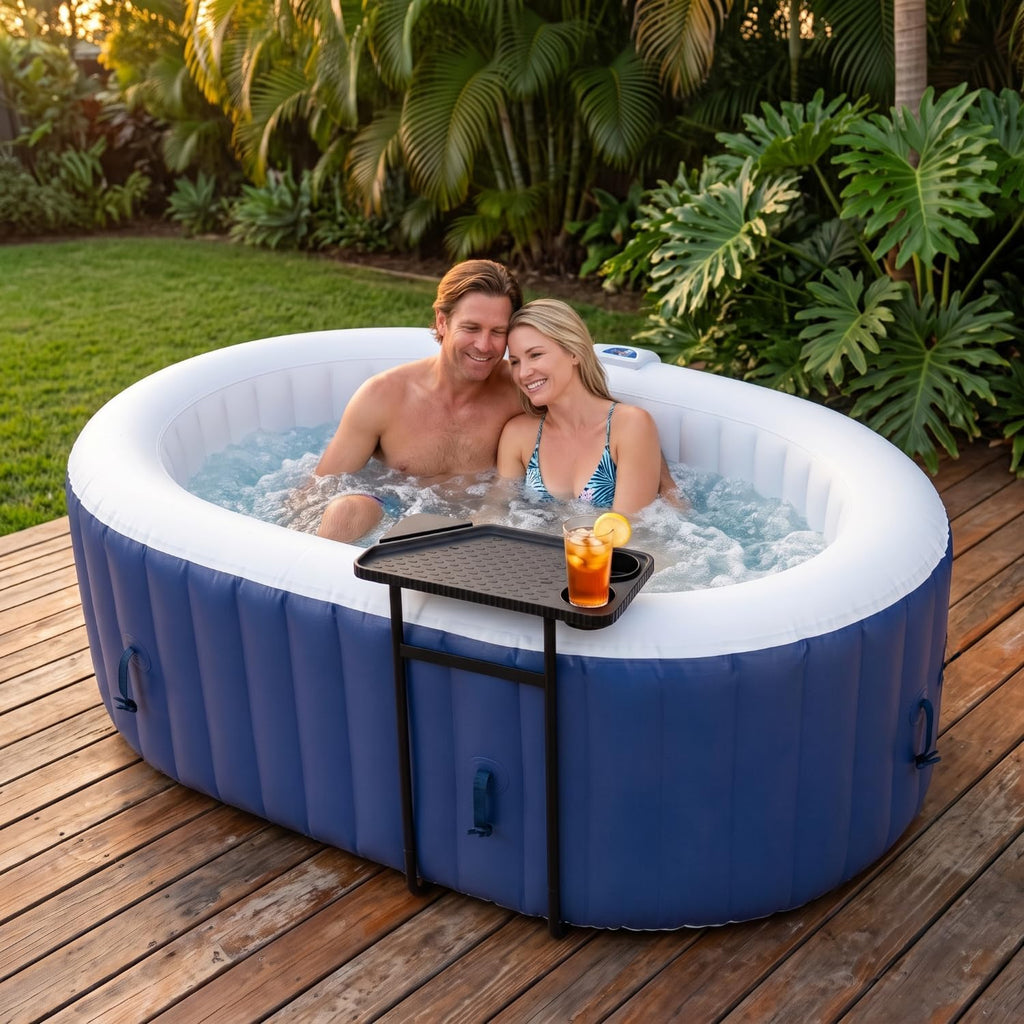 2 Person Inflatable Hot Tub with 100 Air Jets - Portable Outdoor Spa | 100 Air Jets, Portable, Outdoor Spa