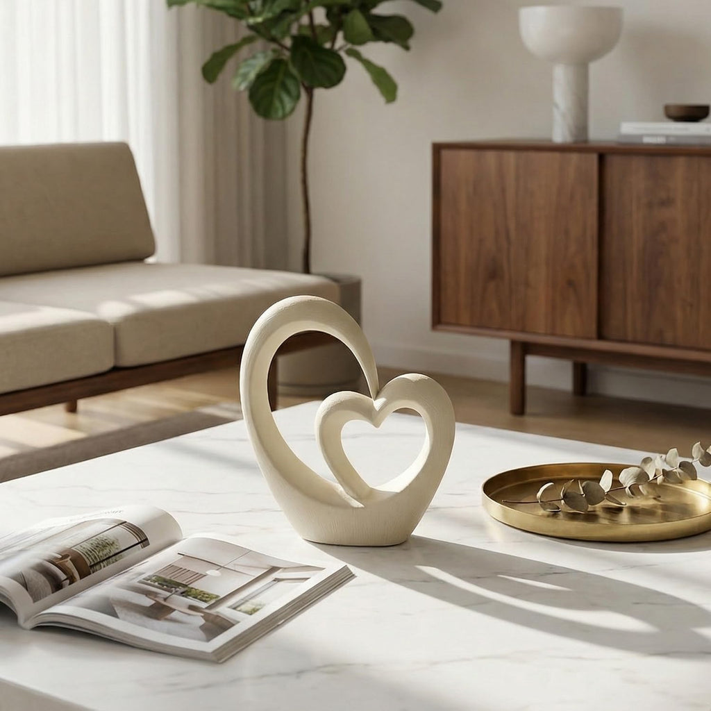 Ceramic Statue Home Decor Aesthetic Abstract Brushed Finish Sculpture Modern Decorative Statues Bedroom Bookshelf