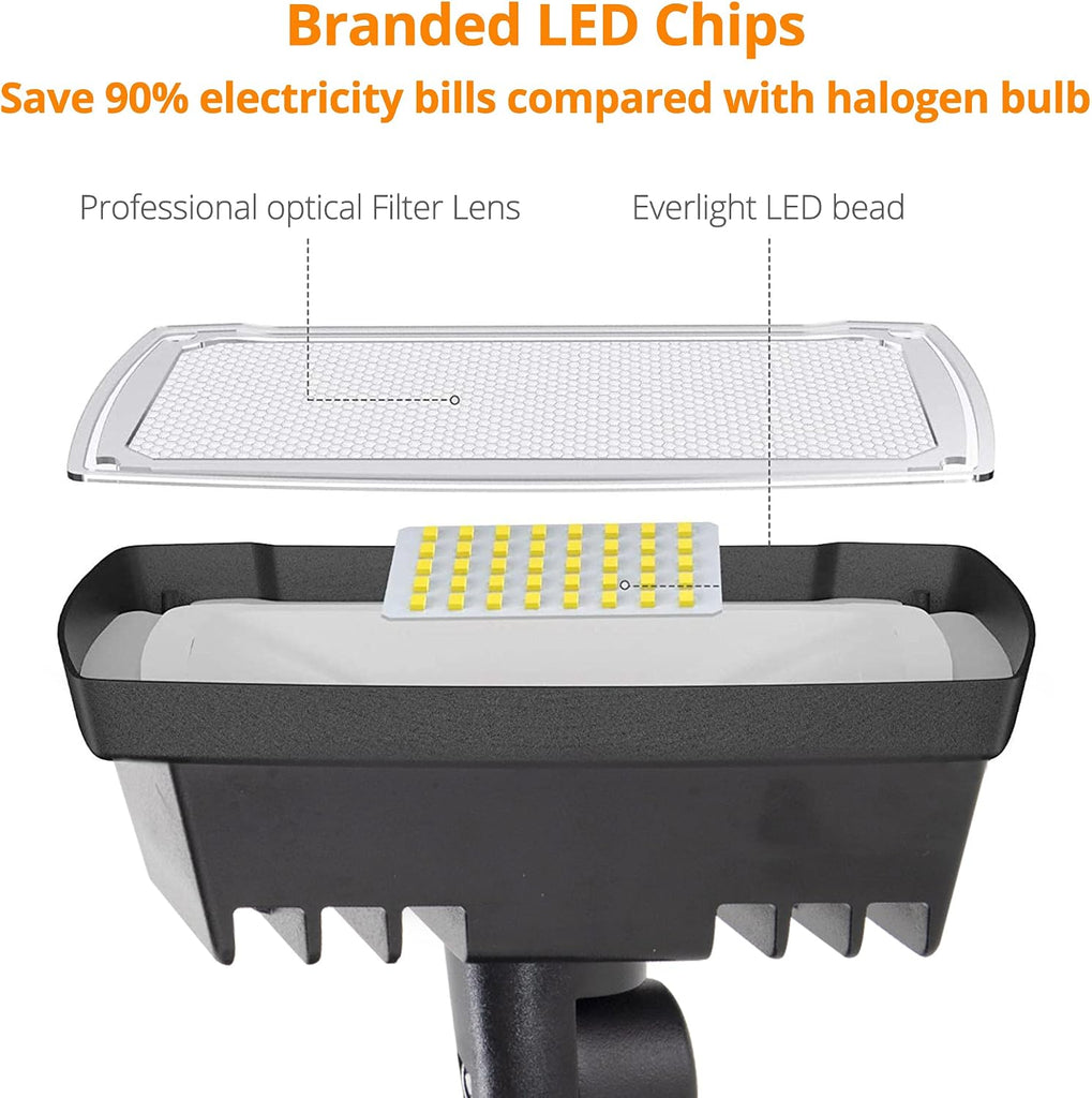 2-Pack 19W Dusk to Dawn LED Security Light Outdoor, 2 Adjustable Head, 2000LM, 5000K, IP65 Waterproof, Super Bright