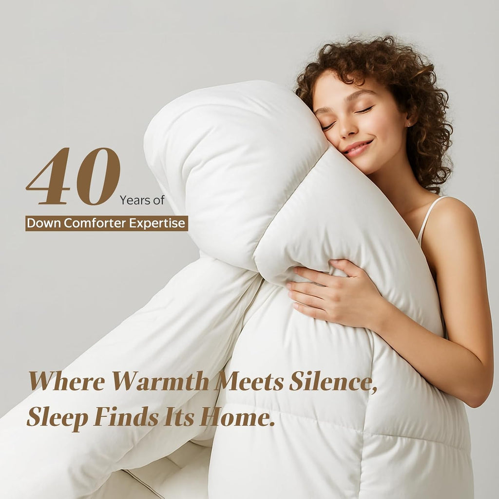 DWR Feather Down Fiber Comforter/Duvet Insert, Twin 68x90, All Season
