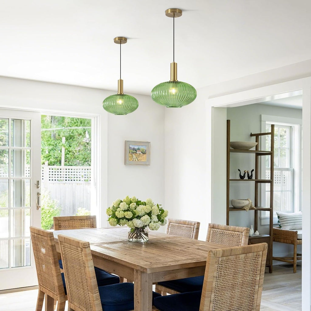 Lighting Modern Gold Globe Pendant Light Black Green Glass Bathroom Fixture Adjustable Brass Round Lights Kitchen