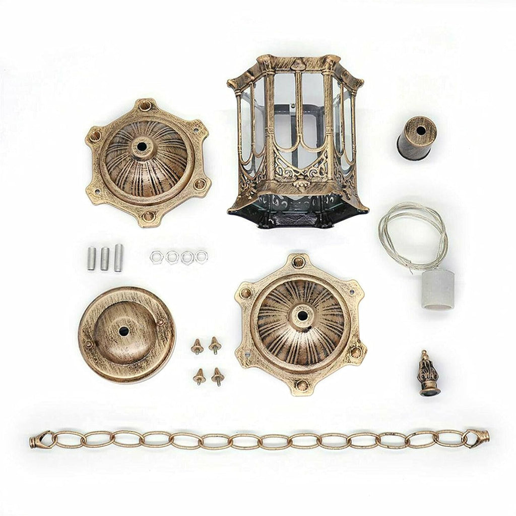 Gazebo Lights Outdoor Hanging Lantern, Rustic Pendant Light Fixture, Outside Waterproof Chandelier