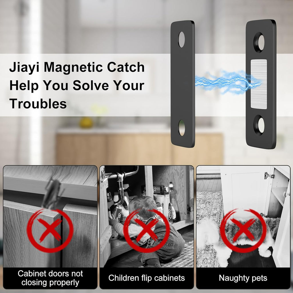 Cabinet Magnetic Catch 4 Pack Ultra Thin Cabinet Door Magnets Stick on Drawer Magnets Cabinet Latch Magnetic Closures