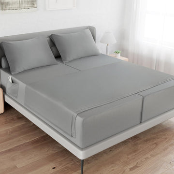 Split King Sheets Sets for Adjustable Bed Deep Pocket 5 Piece Set