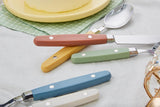 Silverware Set, Retro/Rivet Colorful Stainless Steel Tableware Kitchen Flatware Set Utensils, Includes Dinner Knives