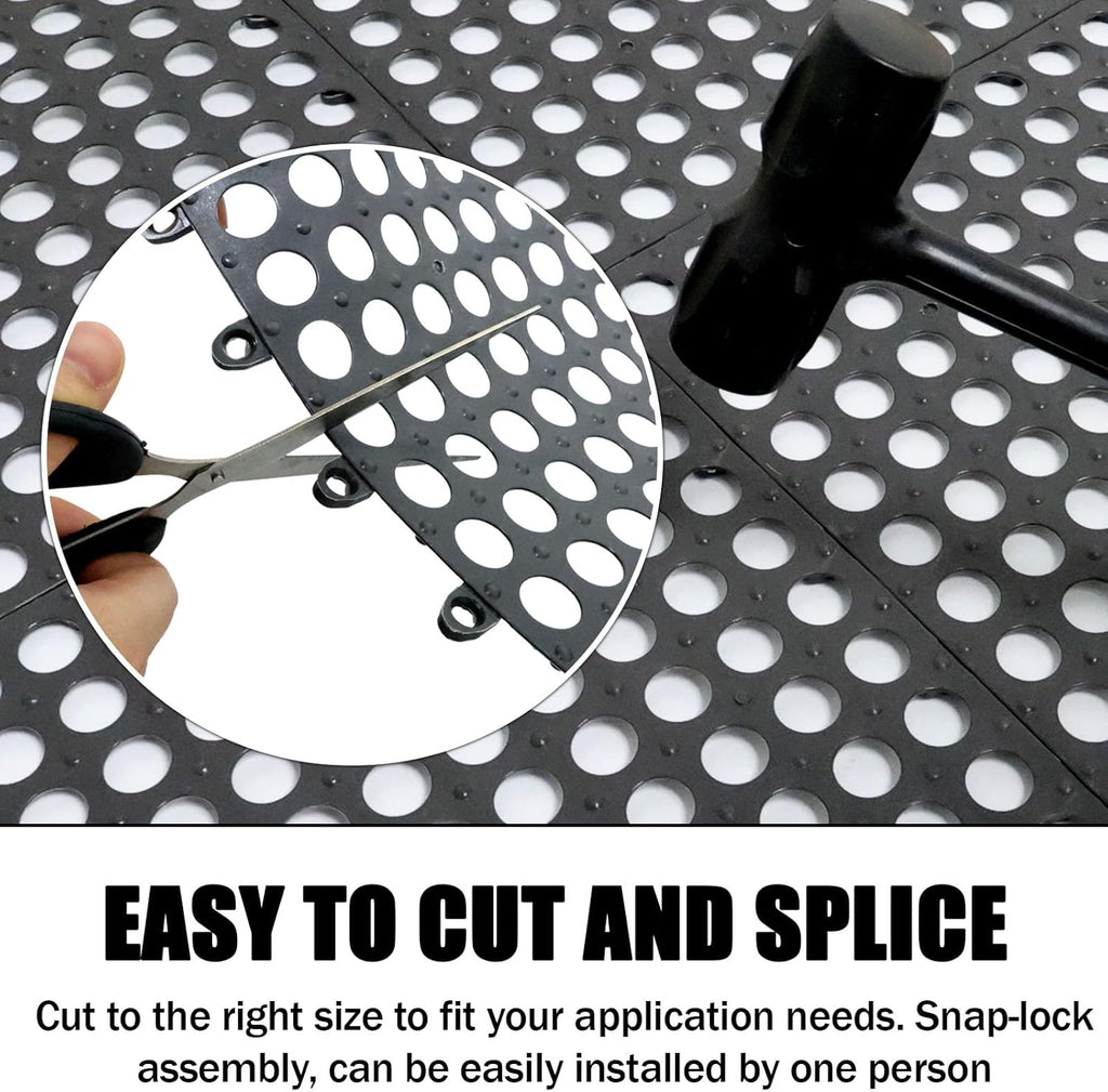 30Pcs Interlocking Drainage Floor Tiles, Modular Interlocking Floor Mats 11.8x11.8 Inch, Non-Slip TPE Quick-Dry Cushion