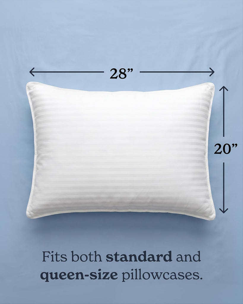 Bed Pillows Standard/Queen Size Set of 2 | Original Soft Down Alternative Pillow for Sleeping, Soft Support for Back