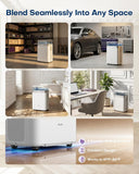 Dehumidifier for Basement with Pump, 2.11 Gallon Top-Mounted Water Tank, Max 90 Pint/D
