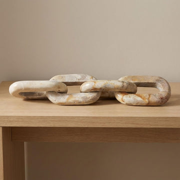 Marble Sculpture Decorative Object - Accessories for Room Styling, for Shelf, Tabletop, and Console Placement, Modern