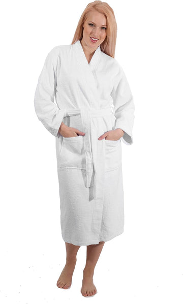 Kimono Robe for Men & Women - 100% Turkish Cotton Robe for Spa & Hotels, Absorbent & Comfy | (With & Without Hood)