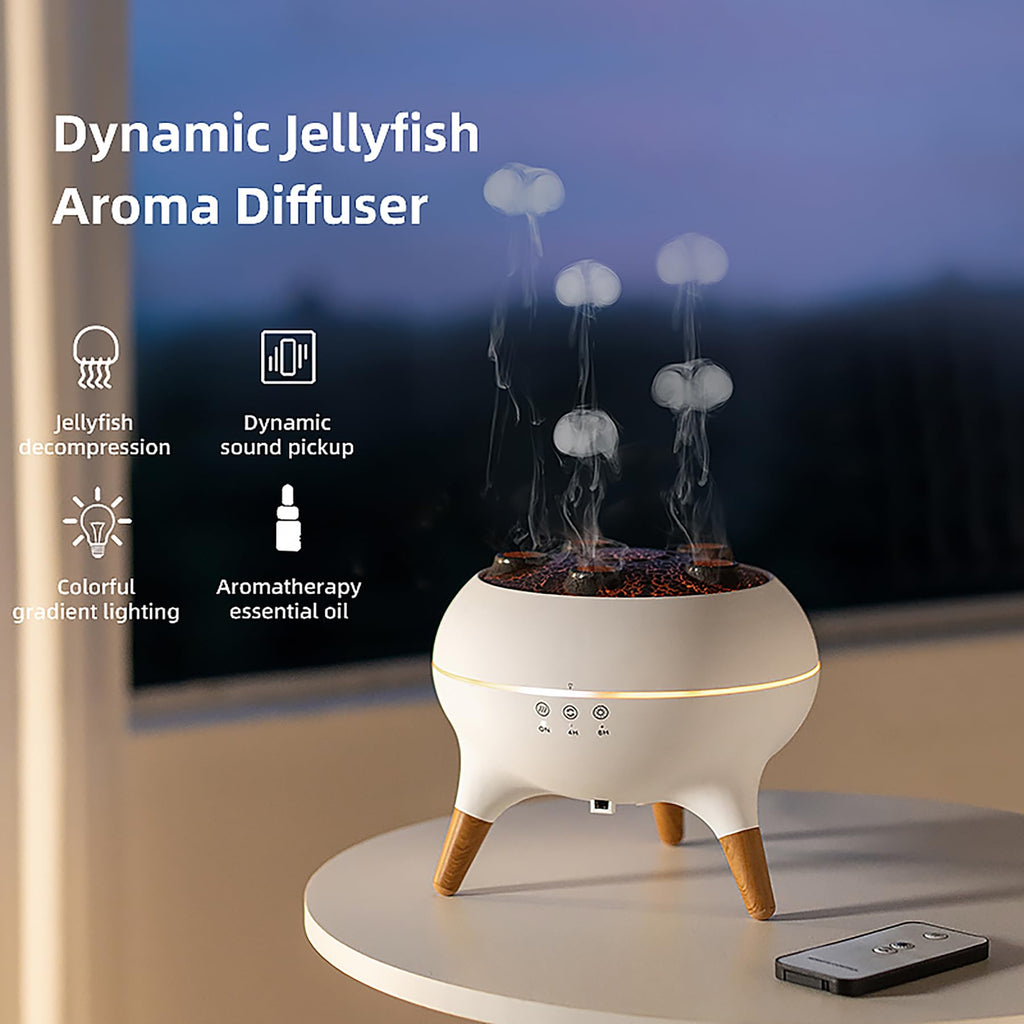 Jellyfish Essential Oil Diffuser, Music Sync Humidifier