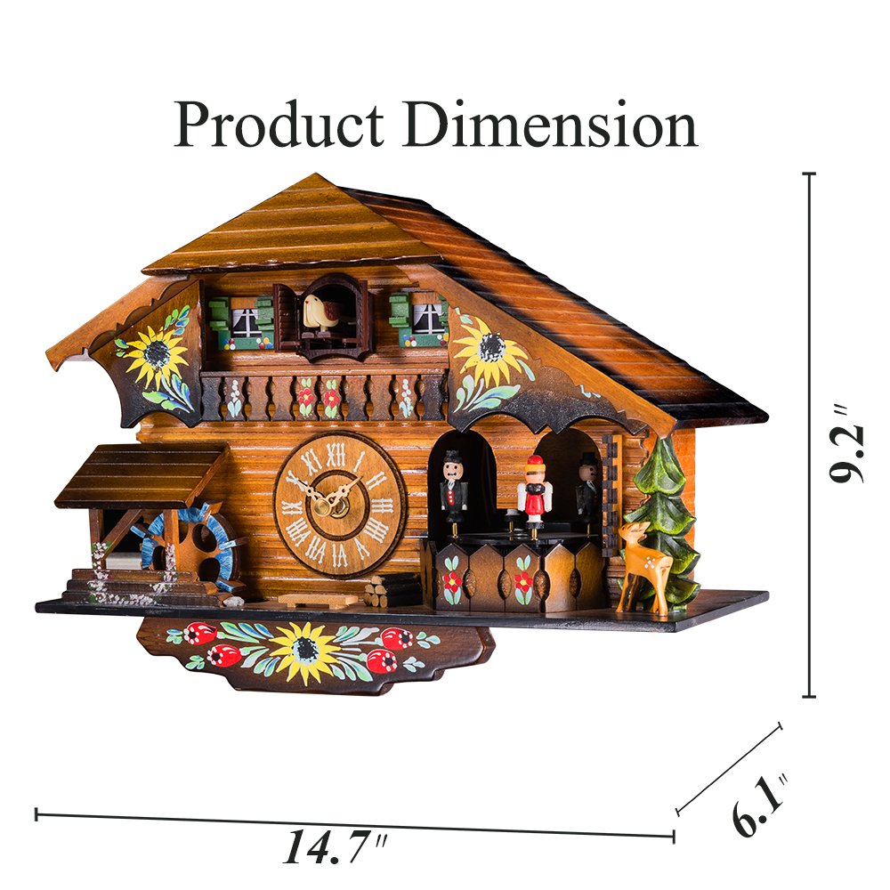 Cuckoo Clock Pendulum Quartz Wall Clock Black Forest House Home Decor