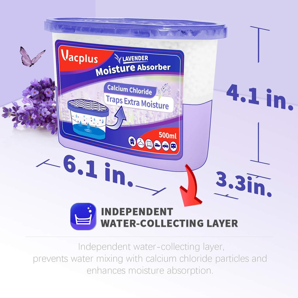 Moisture Absorbers 6 Pack, Portable Humidity Absorber Boxes for Your Bathroom, Closet & Car
