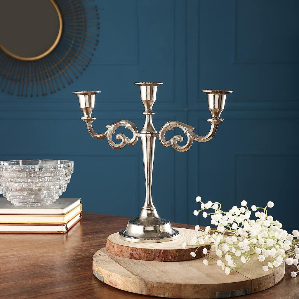 3 Arm Candelabra Taper Candle Holders Decorations Indoor Kitchen Décor Table Candles Candlestick Candelabra