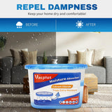 Moisture Absorbers 6 Pack, Portable Humidity Absorber Boxes for Your Bathroom, Closet & Car