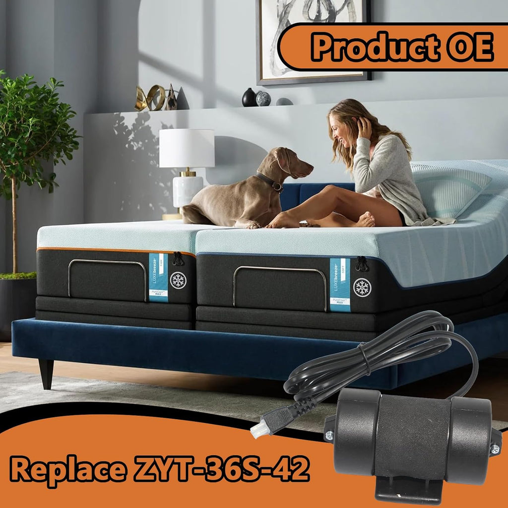 ZYT-36S-42 Adjustable Bed Massage Motor Replacement for Head & Foot Areas, 24V, 2500 RPM