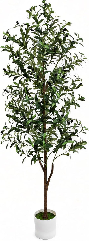 Olive Tree Olive Trees Artificial Indoor 6FT Faux Olive Tree with Pot,Artificial Olive Trees Plant with Realistic