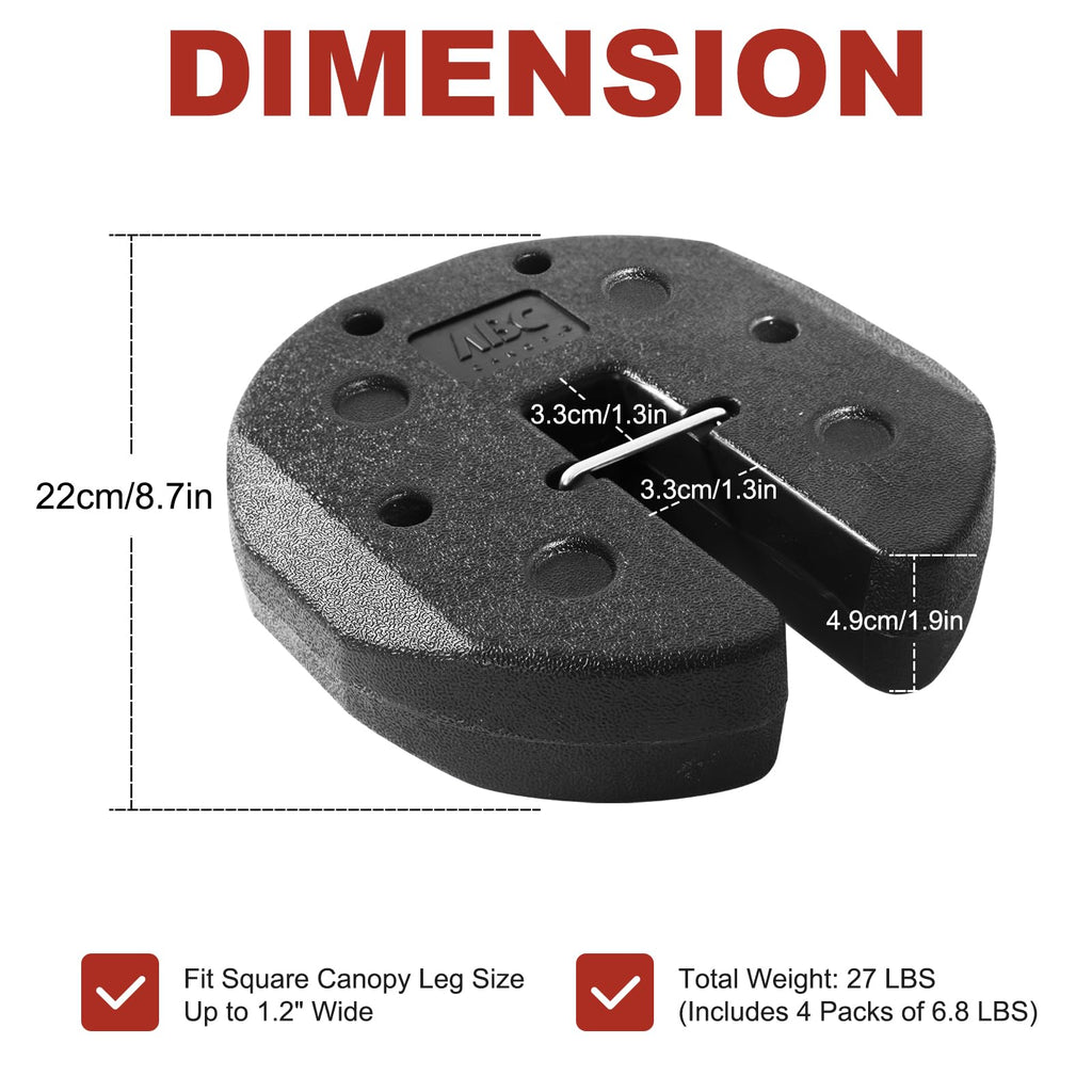 27LBS Easy Canopy Weights with Lock Design, 4 Pack