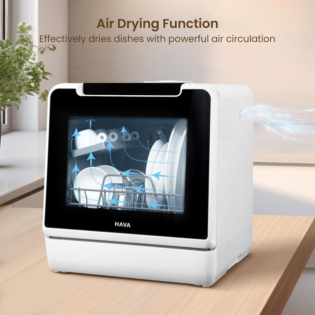 Countertop Dishwasher, 8 Wash Programs NEW Upgraded Model Portable Dishwasher with Child Lock & Delayed Start Function