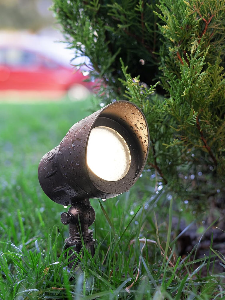 4-Pack 5W 12-24V Low Voltage LED Spotlight 3000K Oil Rubbed Bronze | Landscape Pathway Lights Outdoor, CRI90