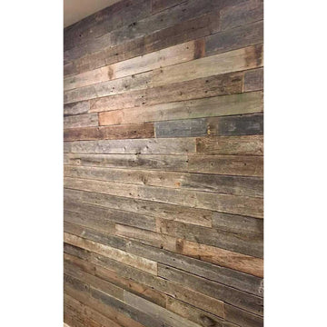 Real Wood Nail Up Application Rustic Reclaimed Naturally Weathered Barn Wood Accent Paneling Board Planks Walls (8