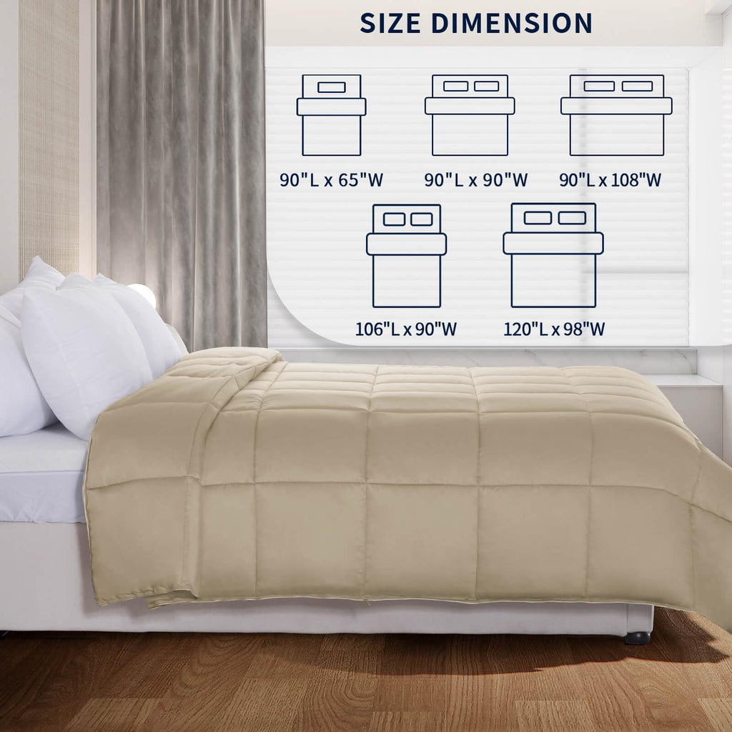 Viscose from Bamboo Comforter Cooling Lightweight Duvet Insert, Organic Natural Summer Bedding Blanket for Hot