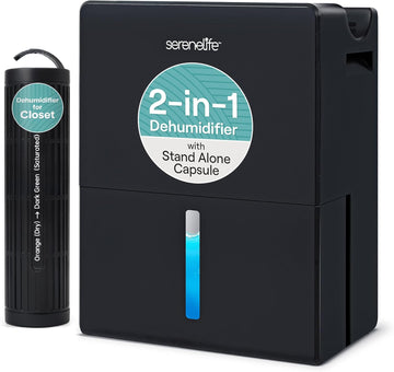 Dehumidifier, Quiet 2-in-1 Thermoelectric & Desiccant Dehumidifiers for Home