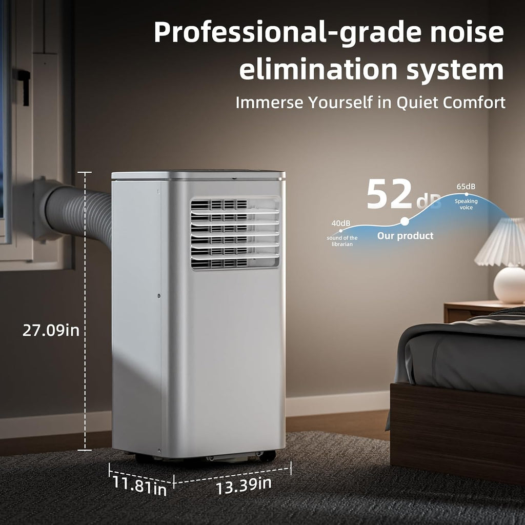 8000 BTU Portable Air Conditioner, 4-in-1 AC Unit with Cooling, Dehumidifier & Fan Modes, Sleep Mode