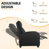Recliner Chair PU Leather Recliner Sofa Home Theater Seating with Lumbar Support Overstuffed High-Density Foam &