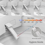 Smart Toilet with Built-In Bidet, Powerful Dual Flush, 12-Inch Rough-In, ADA Comfort Height, Auto Open and Close, Heated Seat, Night Light