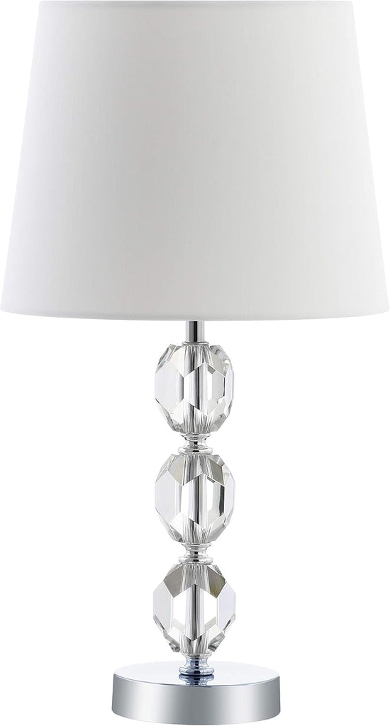 Brockton Clear Crystal/ Chrome 19-inch Bedroom Living Room Home Office Desk Nightstand Table Lamp (LED Bulb Included)