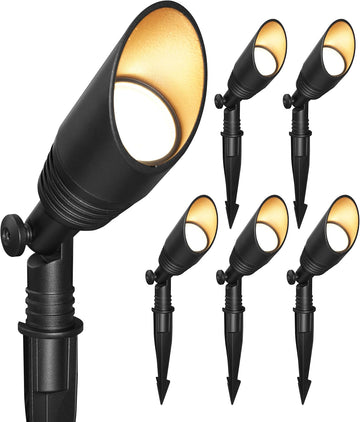 2 Pack LED Low Voltage Spotlight, 12V Landscape Lighting, Mini Size Outdoor Spot Lights, Waterproof Directional