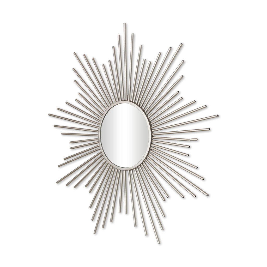 Metal Sunburst Silver Mirror