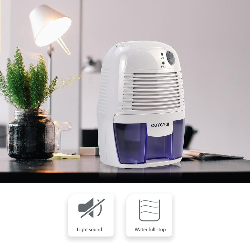 Small Dehumidifier,12V3A adapter，1200 Cubic Feet (215 sq ft) Portable Mini Dehumidifier Quiet Use for High Humidity in