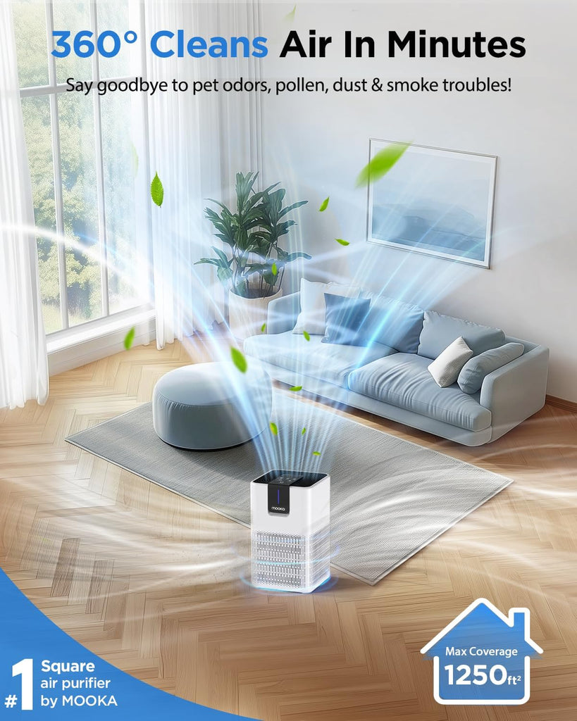 Air Purifiers for Home Large Room 1250 Ft², H13 HEPA Air Purifier for Pets Dust Odor Smoke,Aromather