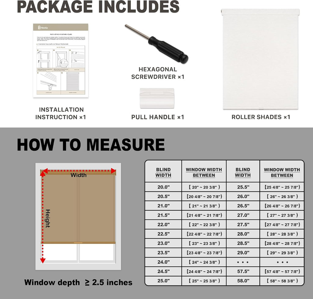 Blackout Roller Shades with Valance,White,21" W X 72" H