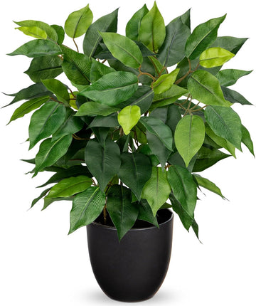 Fake Plant 15.7" Artificial Plants Indoor Small Ficus Potted Plants Silk Plants Faux Topiary Plant Bathroom Bedroom