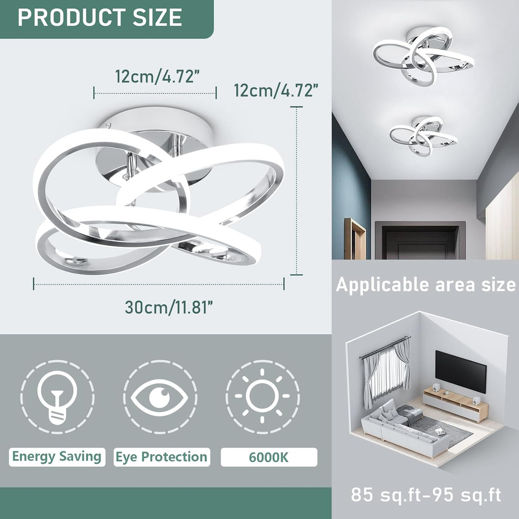 Modern Ceiling Light Fixture,Small Led Hallway Light Fixtures Ceiling Lamp,Creative Close to Ceiling Lighting Bedroom