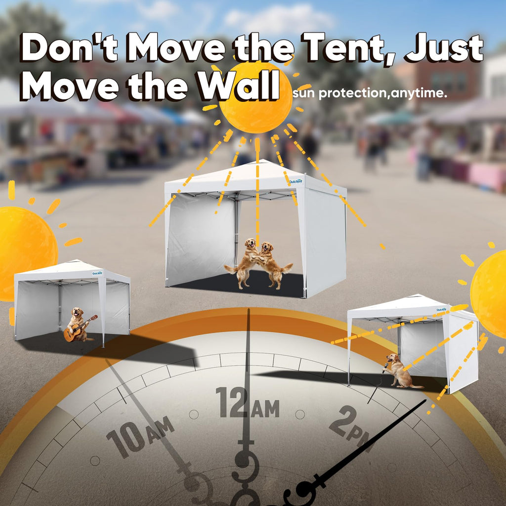 10x10 Pop Up Canopy Tent with 2 Sidewalls