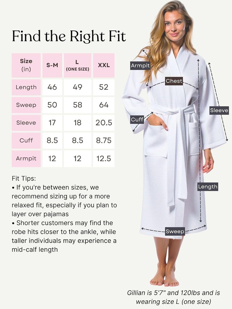 Womens Lightweight Waffle Kimono Bathrobe for Men - Soft Quick-Dry Spa & Summer Towel Robe, Cotton Blend