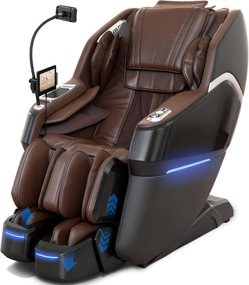 4D Massage Chair Full Body with Space Walk & Ankle Stretch, 2026 Zero Gravity 55" SL-Track Shiatsu Massage Chair