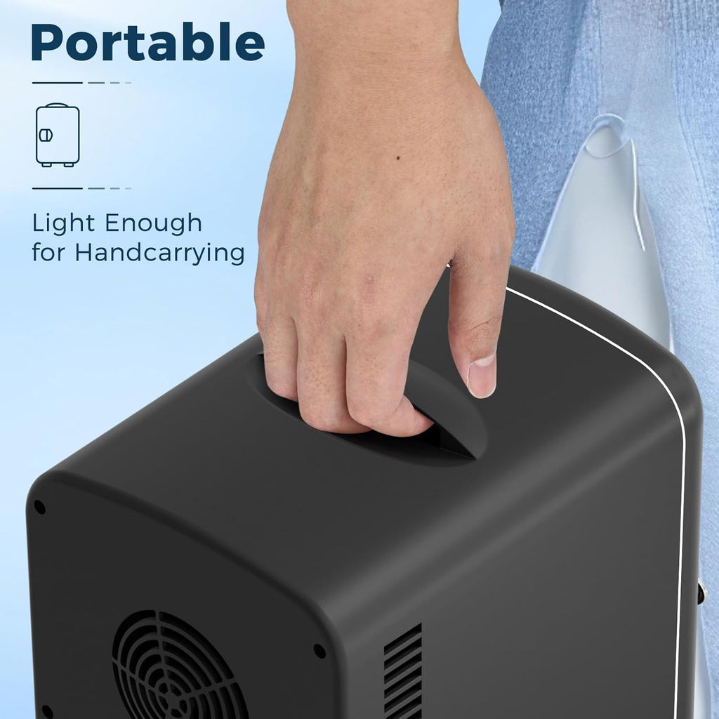 4L/6 Cans Compact Refrigerator,Portable Mini Fridge Skin Care,Cooler and Warmer for Bedroom,Car,Office & Dorm, Small