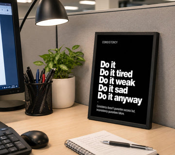 Motivational Wall Art, Do It Anyway Quote, Black Framed Decor, 12x16in