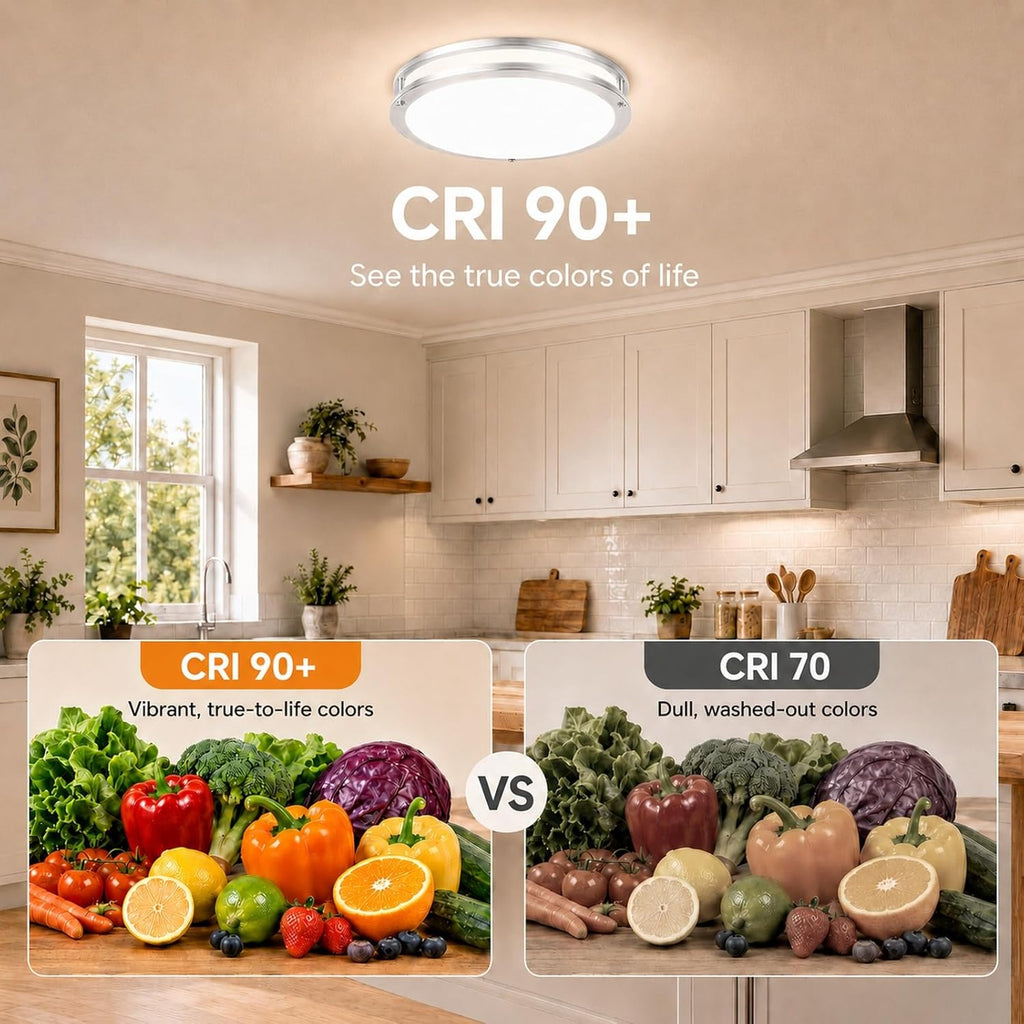 2-Pack 36W Dimmable LED Ceiling Light Fixtures Super Bright 3600LM, 12in Modern Flush Mount Ceiling Light
