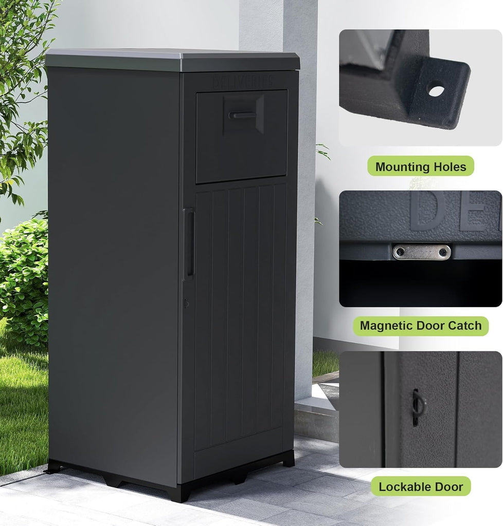 Package Delivery Box Box with Top Drop Chute for Packages