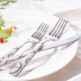 60 Pieces Stainless Steel Silverware Set, Modern Flatware Set for Kitchen, Mirror Polished Cutlery Set with Forks