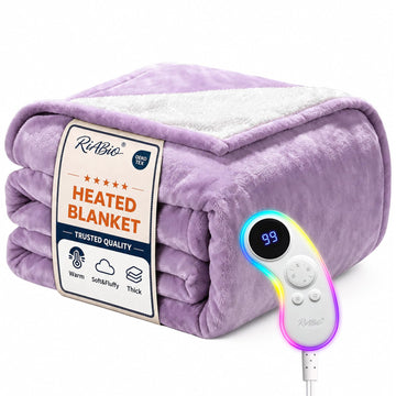 Soft Electric Heated Blanket : Fast Even Heating Up to 125.6°F