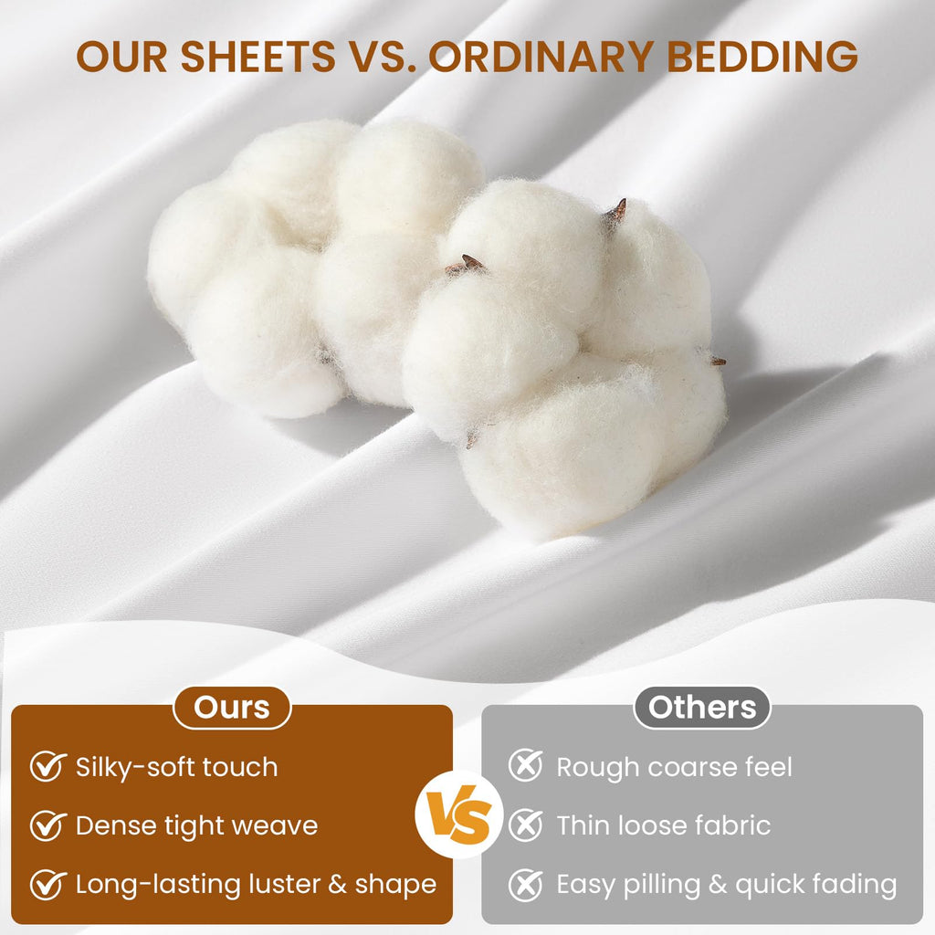 100% Egyptian Cotton King Sheet Set, 1000 Thread Count
