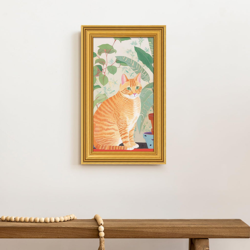 8x15 Frame, Transitional Modern Picture Frames, Gold Vintage Photo Frame