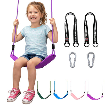 Heavy Duty Kids Swing Seat, 79" Adjustable Rope, Purple 1Pack